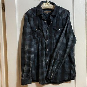 Blue Pronto Uomo Western Pearl Snap Shirt